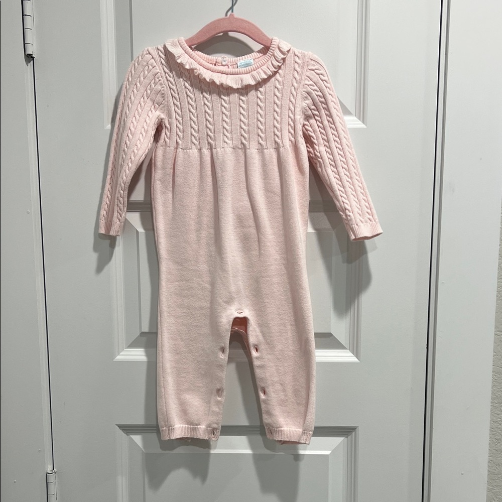 Edgehill Collection Soft Pink Cable Knit Bodysuit